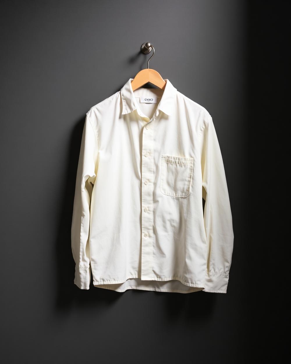 Bone Cotton Overshirt